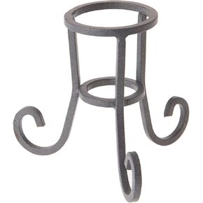 Bard's Dark Gray Wrought Iron Egg Stand/Holder, Scroll Leg, 2" diameter