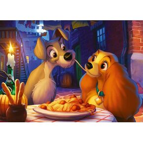 Ravensburger Disney Lady and the Tramp 1000 Piece Jigsaw Puzzle for Adults - 13972 - Every Piece is Unique, Softclick Technology Means Pieces Fit Together Perfectly