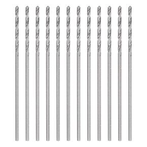 HARFINGTON 12pcs Micro Jobber Twist Drill Bits #68 0.75mm / 0.03" High Speed Steel HSS Mini Drilling Bit Tool for Stainless Steel Aluminum Wood Plastic