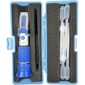 5-in-1 DEF Antifreeze Refractometer,Coolant Tester,Ethylene & Propylene Glycol Freezing Point Meter,Battery Acid Hydrometer,Windshield Washer Fluid,Automotive Urea