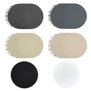 TOOVEM 6 Inch Wet Dry Sanding Discs, 40PCS Assorted Grit 1000/2000/3000/5000 with 2PCS Professional Interface Pads, Premium Silicon Carbide Hook & Loop Sandpaper for Auto Wood Metal Sanding Polishing