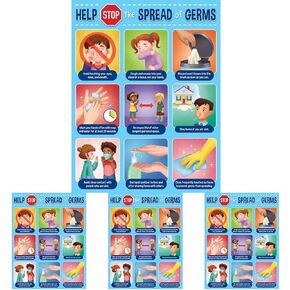 Teacher Created Resources Help Stop the Spread of Germs Chart, 17" x 19"