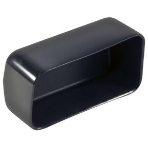 Caplugs VRF-125X2000-16 VRF Series – Vinyl Rectangular Finishing Cap with Flat End Grip, 200 Pack, Black Plastic Caps, 1.000" L x 2.000" W Handle Grips, Paint Shields, End Caps, ESD Covers