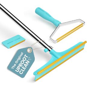 Uproot Clean Xtra Bundle - Includes The Xtra Carpet Rake for Pet Hair Removal & Uproot Cleaner Pro Pet Hair Remover Models - Dog & Cat Hair Remover for Rugs, Pet Towers & Car - Gets Every Hair!