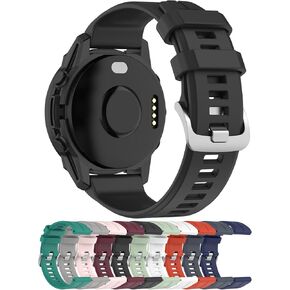 LOKEKE Compatible with Garmin Descent G1 Solar Replacement Wrist Band - 22mm Replacement Silicone Wrist Band Strap Compatible with Garmin Descent G1 Solar/Solar Setel/Descent G1(Silicone Black)