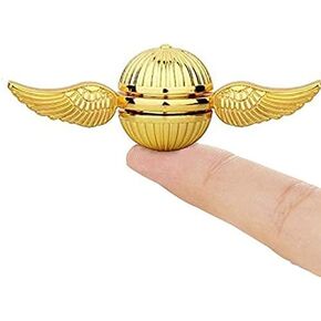 Golden Fidget Spinners Toys Metal for Kids Adults - Cool Finger Hand Spinner Orb Ball Toys for Age 3-12 Boys, Desk Toy Decoration Gift for Sensory Anxiety Stress Relief Autism