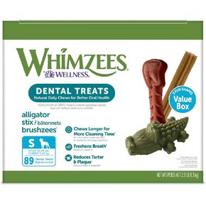 WHIMZEES by Wellness Long lasting Dog Chews Value Box: All Natural Grain Free Treats to Help Clean Teeth & Reduce Plaque & Tartar - for Dogs 40-60 Lbs - 24 Count