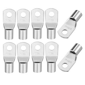 uxcell 10PCS SC50-8 Copper Eyelets Tubular Lug Ring Terminal Connectors