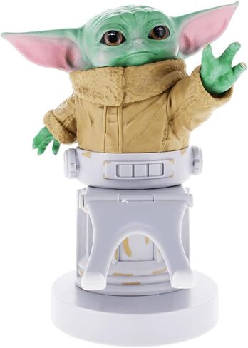 Exquisite Gaming: The Mandalorian: The Child - Star Wars Original Mobile Phone & Gaming Controller Holder, Device Stand, Cable Guys, Licensed Figure , Green in Saudi Arabia