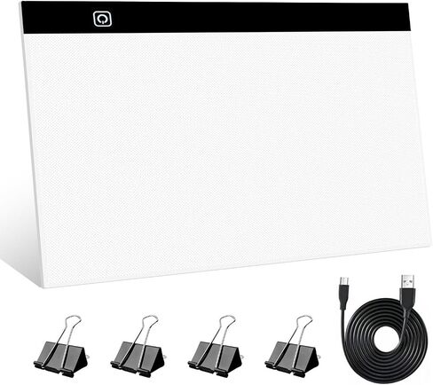 SevenFish Diamond Painting Accessories A4 Light Pad, Upgraded Light Board High Brightness No Black Dots Diamond Art Light Box for Diamond Painting Tools, Drawing/Tracing/Craft/Sketching/Weeding Vinyl in Kuwait