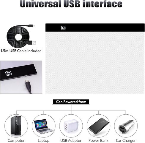 SevenFish Diamond Painting Accessories A4 Light Pad, Upgraded Light Board High Brightness No Black Dots Diamond Art Light Box for Diamond Painting Tools, Drawing/Tracing/Craft/Sketching/Weeding Vinyl in Kuwait