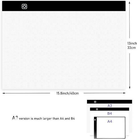 SevenFish Diamond Painting Accessories A4 Light Pad, Upgraded Light Board High Brightness No Black Dots Diamond Art Light Box for Diamond Painting Tools, Drawing/Tracing/Craft/Sketching/Weeding Vinyl in Kuwait