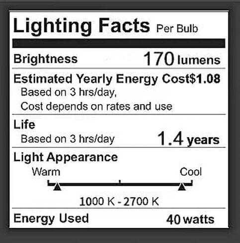 40W Equivalent Incandescent Torpedo Tip Chandelier with Crystal Clear Incandescent Light Bulbs Tip Light Bulb and Medium E26 Candelabra Base 14-Pack in Saudi Arabia