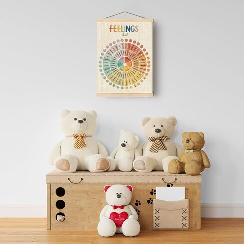 Boat Wades Mental Health Feelings Wheel Poster Hanger Frame, Feelings Emotions Chart Wall Art Hanging Banner Decor for Therapy Office School Counselor Office Calming Corner Classroom, 12x16 in Saudi Arabia