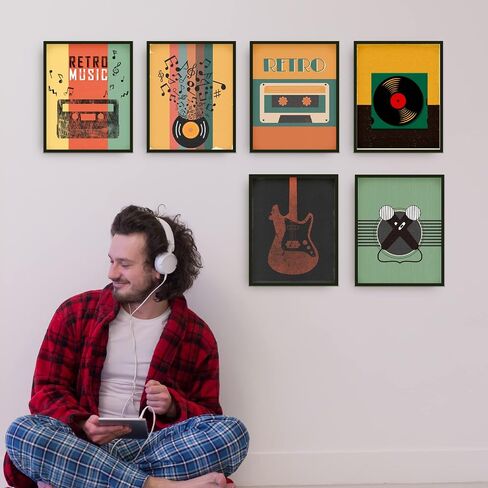 SUPERDANT 6 PCS Retro Coffee Canvas Prints Wall Art Pictures Coffee Bar Wall Decor Coffee Sign Kitchen Canvas Wall Art for Modern Home Dining Room Decorative Bakery Cafe Restaurant Wall Decor in Saudi Arabia