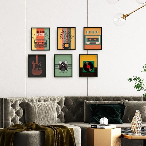 SUPERDANT 6 PCS Retro Coffee Canvas Prints Wall Art Pictures Coffee Bar Wall Decor Coffee Sign Kitchen Canvas Wall Art for Modern Home Dining Room Decorative Bakery Cafe Restaurant Wall Decor in Saudi Arabia