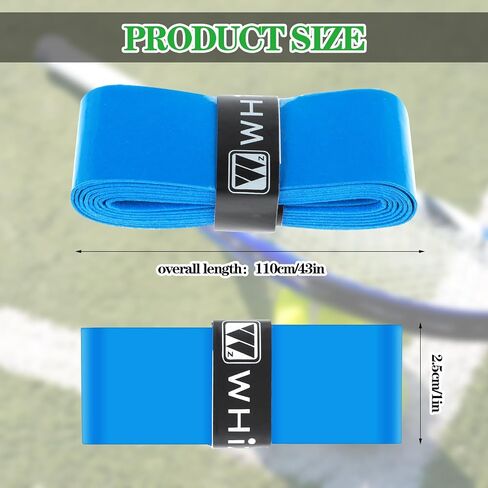 6 Pcs Tennis Racket Grip Tape, Precut Anti Slip Tennis Wrap Grip Tape Super Absorbent Tennis Grip Tape Overgrip Tennis Racquet Grip Tape Tennis Finishing Tape for Tennis Pickleball in Saudi Arabia