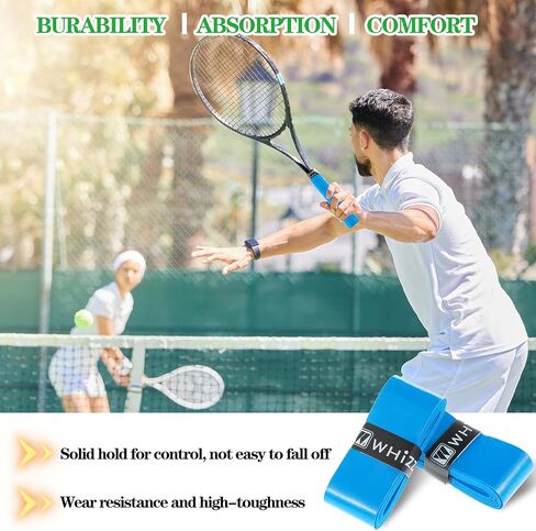 6 Pcs Tennis Racket Grip Tape, Precut Anti Slip Tennis Wrap Grip Tape Super Absorbent Tennis Grip Tape Overgrip Tennis Racquet Grip Tape Tennis Finishing Tape for Tennis Pickleball in Saudi Arabia
