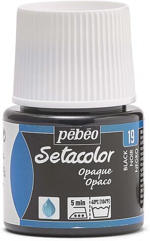 Pebeo Setacolor Opaque Fabric Paint 45-Milliliter Bottle, Black Lake in Kuwait