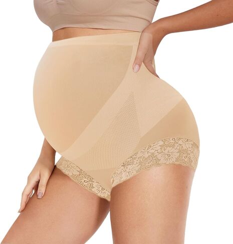 ملابس داخلية للحمل من Yeshape مزخرفة بالدانتيل بدون خياطة عالية الخصر فوق الصدمات in Kuwait