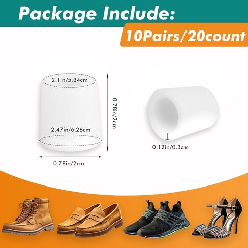 Silicone Toe Protectors, Toe Cushion Sleeves, Corn Pads for Pinky Toe | Toe Cover Caps with Aloe Vera Essential Oils Against Shoe Pressure and Friction - 20 Count in Saudi Arabia