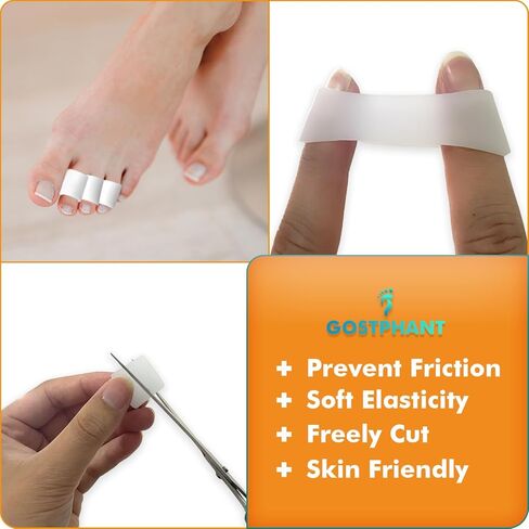Silicone Toe Protectors, Toe Cushion Sleeves, Corn Pads for Pinky Toe | Toe Cover Caps with Aloe Vera Essential Oils Against Shoe Pressure and Friction - 20 Count in Saudi Arabia
