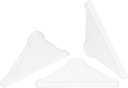 uxcell 20Pcs Plastic Corner Protectors 3x50mm Triangle Shape Glass Corner Guards Cushion for Corner Protection of Glass, Mirror, Tile, White in Saudi Arabia
