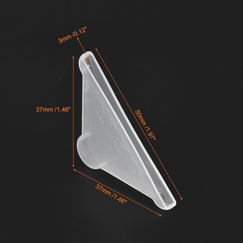 uxcell 20Pcs Plastic Corner Protectors 3x50mm Triangle Shape Glass Corner Guards Cushion for Corner Protection of Glass, Mirror, Tile, White in Saudi Arabia