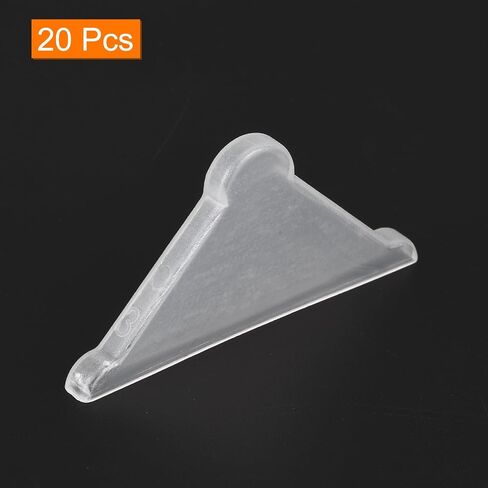 uxcell 20Pcs Plastic Corner Protectors 3x50mm Triangle Shape Glass Corner Guards Cushion for Corner Protection of Glass, Mirror, Tile, White in Saudi Arabia
