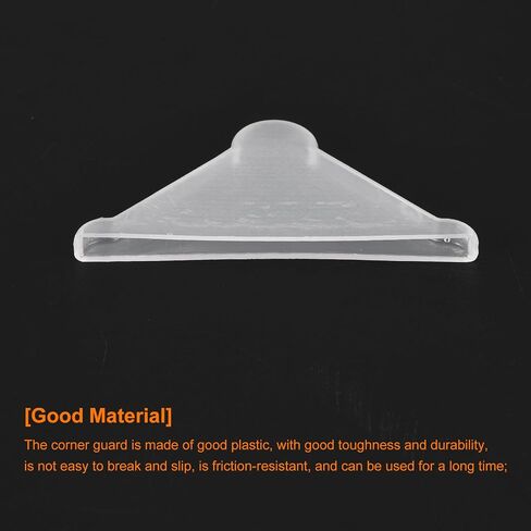 uxcell 20Pcs Plastic Corner Protectors 3x50mm Triangle Shape Glass Corner Guards Cushion for Corner Protection of Glass, Mirror, Tile, White in Saudi Arabia