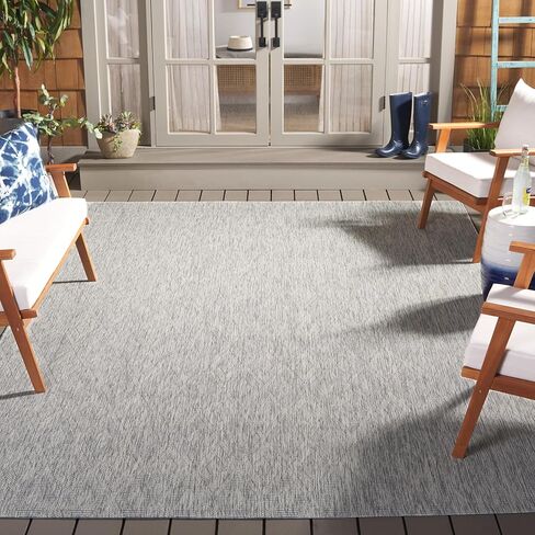 SAFAVIEH Courtyard Collection 8' x 11' Grey CY8522 Indoor/ Outdoor Waterproof Easy-Cleaning Patio Backyard Mudroom Area-Rug in Saudi Arabia
