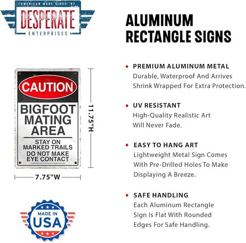 علامة ألومنيوم لقواعد حوض الاستحمام الساخن من Desperate Enterprises - ديكور حائط معدني عتيق حنين - صُنع في الولايات المتحدة الأمريكية in Kuwait