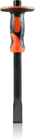 Mason Chisel With Hand Guard, 12 inches (30 cm) Heavy Duty Flat End Rock Concrete Mortar Stone Chisel for Demolishing Carving Scaling Breaking Hounding in Saudi Arabia