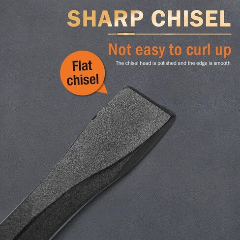 Mason Chisel With Hand Guard, 12 inches (30 cm) Heavy Duty Flat End Rock Concrete Mortar Stone Chisel for Demolishing Carving Scaling Breaking Hounding in Saudi Arabia
