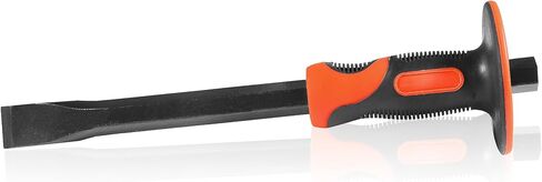 Mason Chisel With Hand Guard, 12 inches (30 cm) Heavy Duty Flat End Rock Concrete Mortar Stone Chisel for Demolishing Carving Scaling Breaking Hounding in Saudi Arabia