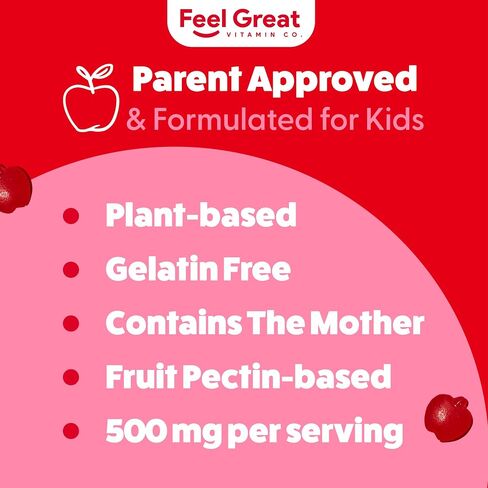 Feel Great Zinc Gummies for Kids | Bolster Your Child's Immune System with Yummy Kids Vitamins | Great Tasting Natural Flavor Gummy Supplement Vitamins | 60 Gummies in Saudi Arabia
