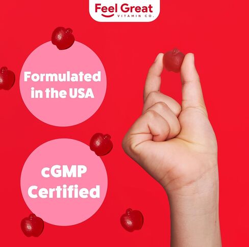 Feel Great Zinc Gummies for Kids | Bolster Your Child's Immune System with Yummy Kids Vitamins | Great Tasting Natural Flavor Gummy Supplement Vitamins | 60 Gummies in Saudi Arabia
