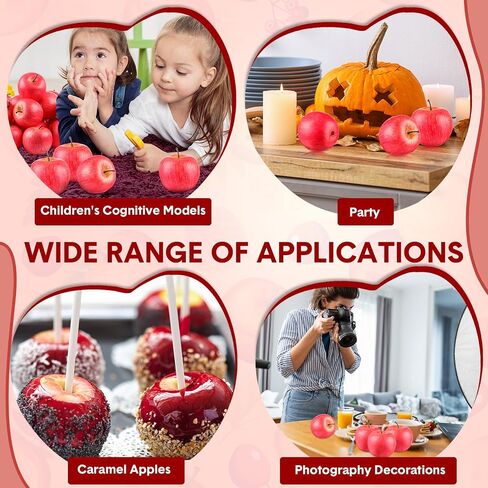 Yunlly 24 Pcs Fake Fruit Artificial Apples Realistic Artificial Fruits Lifelike Decorative Fake Apples Simulation Faux Apples Apple Decor for Home Kitchen Table Basket Decoration (Stylish) in Saudi Arabia