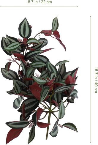 Wandering Jew Plant Artificial Hanging Plants Fake Vines: Artificial Hanging Leaves Plastic Greenery Garland for Home Wedding Garden Decoration Wandering Jew Live Plant in Saudi Arabia