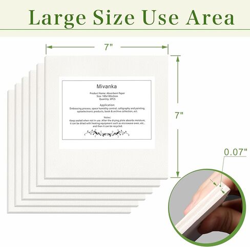 ورق نشاف ميفانكا لضغط الزهور. حزمة من 6 ورقات (7 * 7 بوصة) in Kuwait