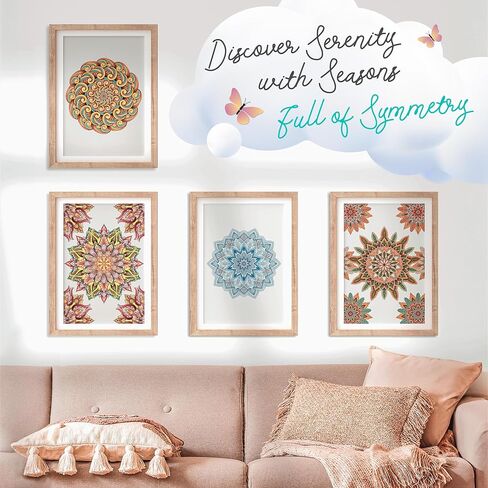 ColorIt Mandalas to Color Volume IV Coloring Book for Adults Relaxation, 50 Single-Sided Designs, Thick Smooth Paper, Spiral Binding, USA Printed, Lay Flat Hardback Book Covers, Ink Blotter Paper in Kuwait