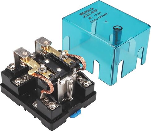 مرحل عالي الطاقة JQX-62F-2Z، جهد الملف AC 110V 120A، DPDT 2NO 2NC، مرحل كهرومغناطيسي، حامل السكك الحديدية 35 مم (AC 110V، 1) in Saudi Arabia