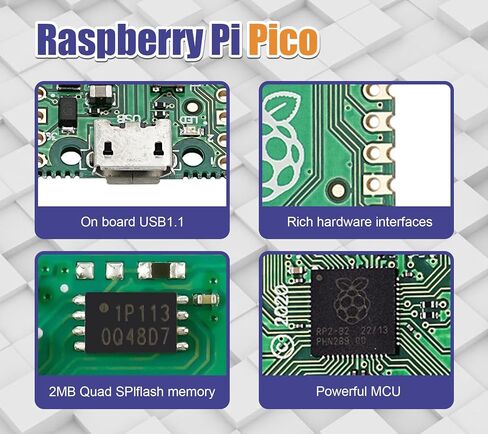 DIGISHUO 2 قطعة Raspberry Pi Pico W (WiFi) لوحة تحكم لاسلكية مع واجهات رقمية مرنة | بناء على شريحة RP2040 | معالج ARM Cortex M0+ ثنائي النواة بسرعة 133 ميجاهرتز | دعم C/C++/بايثون in Kuwait