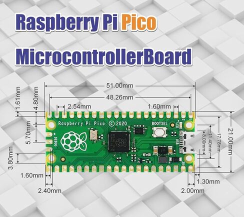 DIGISHUO 2 قطعة Raspberry Pi Pico W (WiFi) لوحة تحكم لاسلكية مع واجهات رقمية مرنة | بناء على شريحة RP2040 | معالج ARM Cortex M0+ ثنائي النواة بسرعة 133 ميجاهرتز | دعم C/C++/بايثون in Kuwait