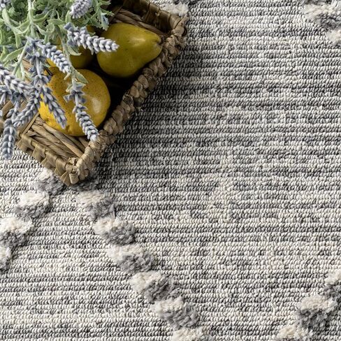 nuLOOM Skylar Geometric Trellis Tassel Runner Rug, 2' x 6', Beige, Rectangular, 0.75" Thick in Saudi Arabia