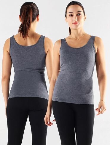 NELEUS Women's 3 Pack Compression Tank Top Support Yoga Bra with Cups Athletic Running Shirts in Kuwait