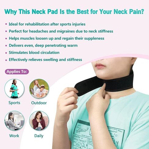 حزمة ثلج للرقبة، حزمة جل باردة وساخنة لتخفيف الألم، حزمة دعامة للرقبة ساخنة، غطاء طوق عنق الرحم، قابل للتعديل، قابل لإعادة الاستخدام، علاج حلقة العلاج، تحرير الضغط (11 بوصة ~ 18.5 بوصة) in Kuwait