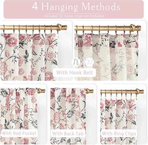 Pink Curtains 2 Panels for Girls Room 63 Inch Length,Pink and Grey Curtains for Living Room Bedroom Short,Pink and Gray Curtains,Pink Nursery Curtains,52" X 63"Long in Saudi Arabia