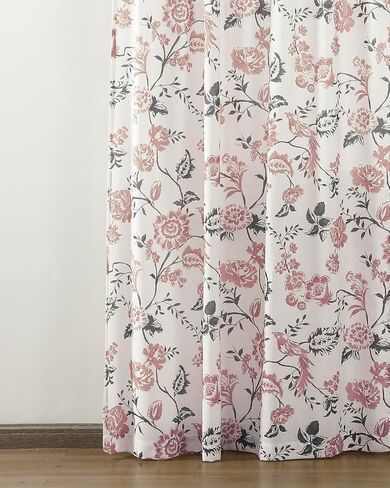 Pink Curtains 2 Panels for Girls Room 63 Inch Length,Pink and Grey Curtains for Living Room Bedroom Short,Pink and Gray Curtains,Pink Nursery Curtains,52" X 63"Long in Saudi Arabia
