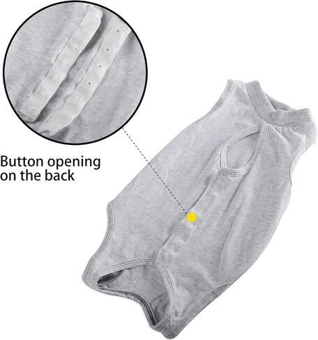 Cat Recovery Suit for Male and Female Surgical Post Surgery Soft Cone Onesie Shirt Clothes Neuter Licking Protective Diapers Outfit Cover Kitten Spay Collar(M, Purple) in Saudi Arabia